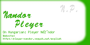 nandor pleyer business card